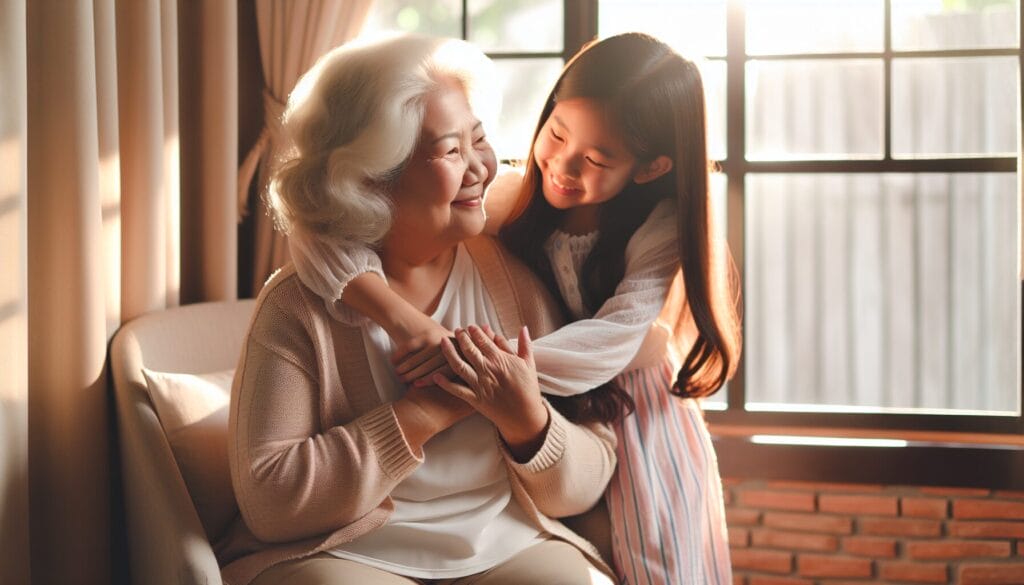 grandmother and grandaughter